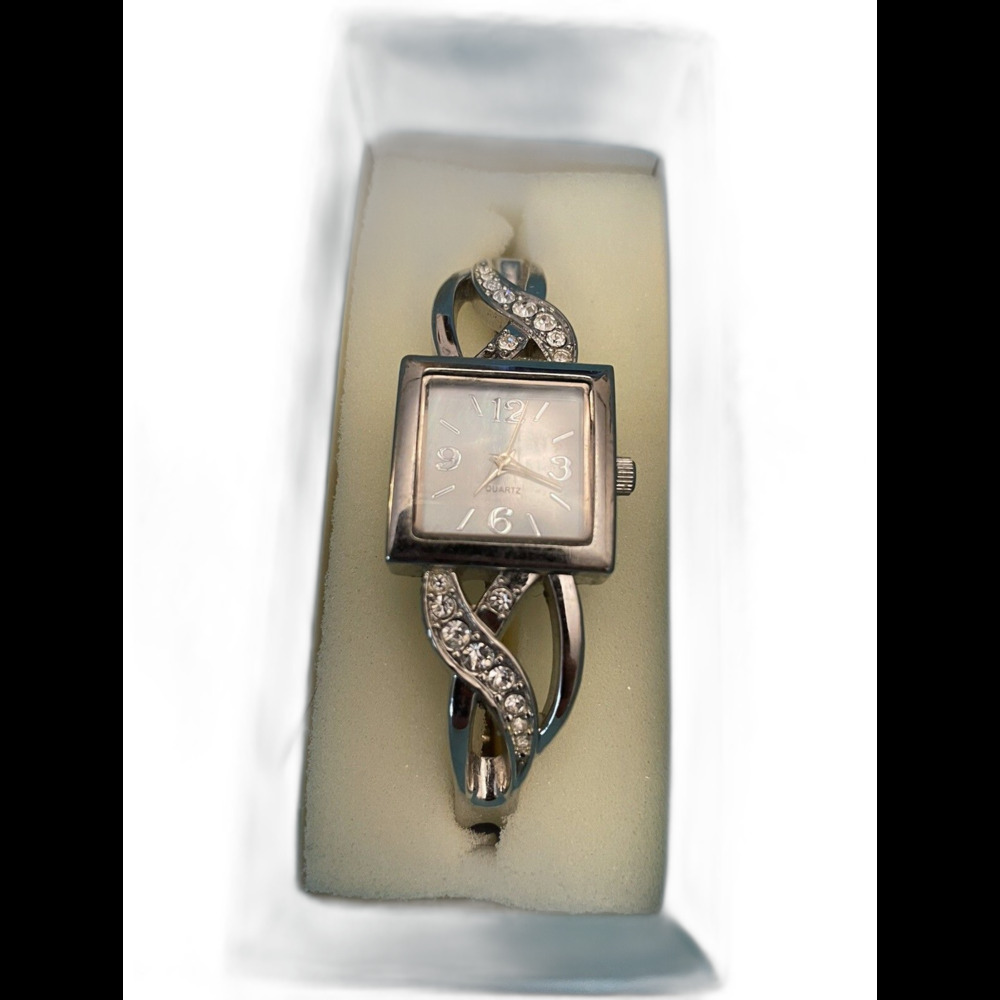 Avon Bracelet Silver one And Cubic Zirconia Bracelet Watch